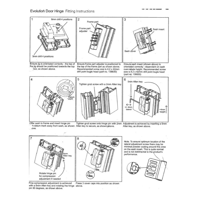Mila Evolution MK2 Flag Upvc Door Hinge 13-24 Stack White