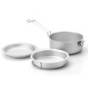High hardness aluminum oxide outdoor cookware set compact and convenient