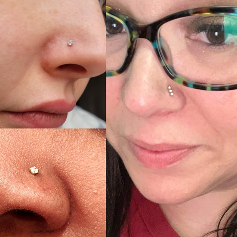 MODRSA MODRSA Double Hoop Nose Rings - Gold Surgical Steel