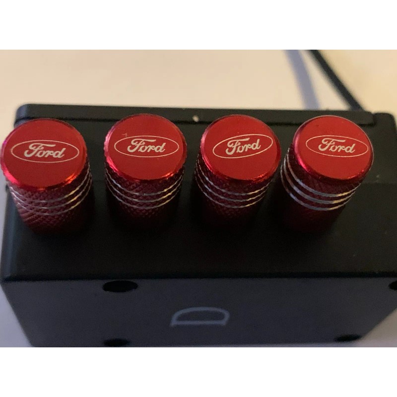 OEM 4x RED FORD Tire Valve Stem Caps For Car,