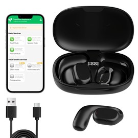 Language Bluetooth Translation Headphones, Binaural Noise Canceling Conduction Translation Headphones, Simultaneous Translation, Multi-Chinese Translation