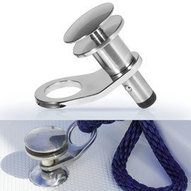 3/8'' Quick Release Boat Fender Holder 316 Stainless Steel Quick Release Boat Fender Holder Mount Cleat Hook Universal Fit 3/8 inch Receiver