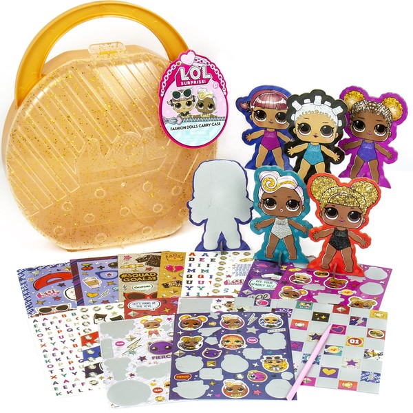 L.O.L. Surprise! Fashion Dolls Carry by Horizon Group USA. Create, Play & Store,DIY Activity Kit.Recreate Looks for 5 Paper Dolls,Repositionable Stickers.Scratch Art Stickers, Storage Case & More.