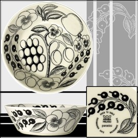 Arabia Black Paratyssi Soup Bowl 6.7 inches (17 cm)