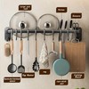 AmoiChic Adhesive Wall Mounted Pot Pan Rack, Kitchen Wall Mounted