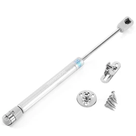 Pistones para Puertas de Cocina, Amortiguador para Puerta de Cocina, Bisagras para Puertas de Cocina, Piston de Gas 100N, Soporte Neumático para Puerta de Elevación para Puertas Armario(Plateado)