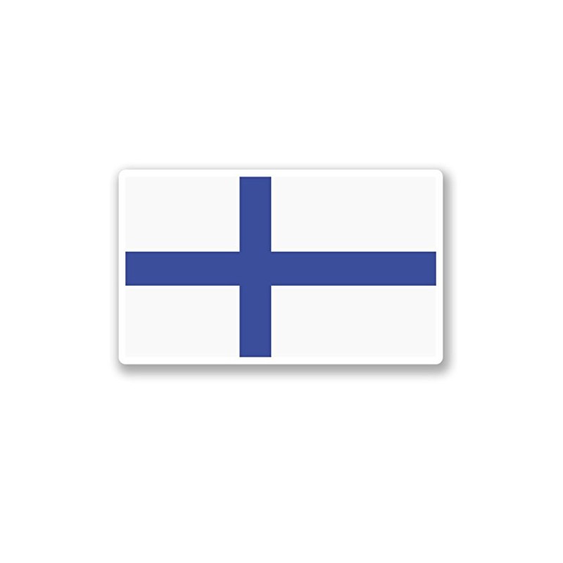 2 x 10cm/100mm Finland Flag Window Cling Sticker Car Van