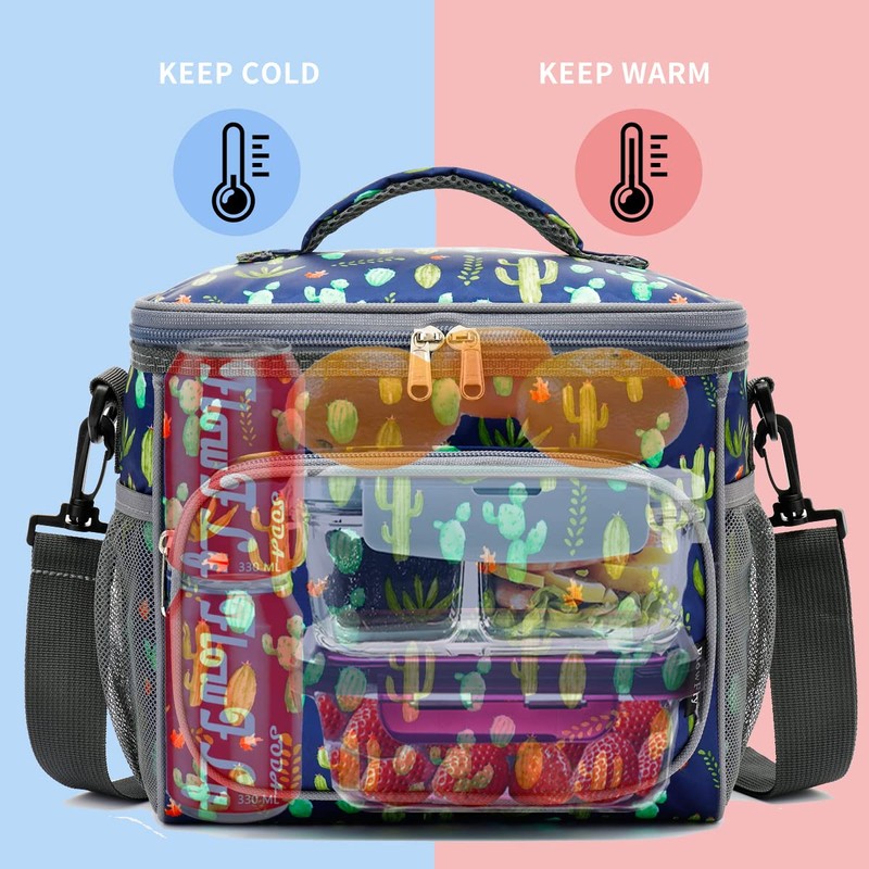 FlowFly Insulated Lunch Bag Adult Lunch Box Large Cooler Tote