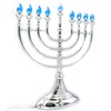 Traditional LED Electric Silver Hanukkah Menorah - Battery or USB