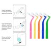 AWAVM 50PCS Interdental Brushes,5 Sizes L-Shaped Angled Head with Non-Slip