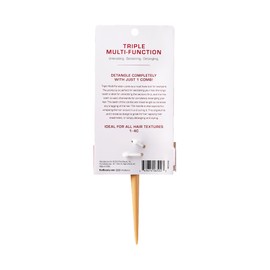 Red by Kiss Detangling Brush for Adults & Kids, Long & Wide Tooth, Mixed-Length Detangler Comb with Rat Tail for All Hair Types