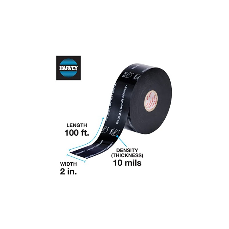 Harvey Black Pipe Wrap, 10 Mil.