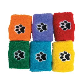 Paw Print Wrist Bands - 12 Pieces - Educational and Learning Activities for Kids