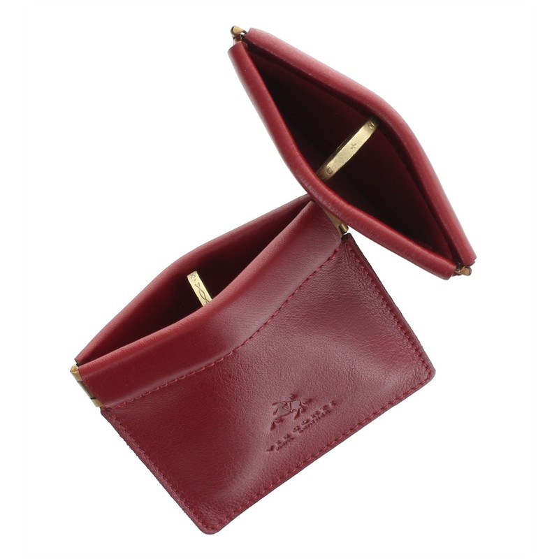 Pack of 2 Visconti Leather Snap Top Purses CP7 Red