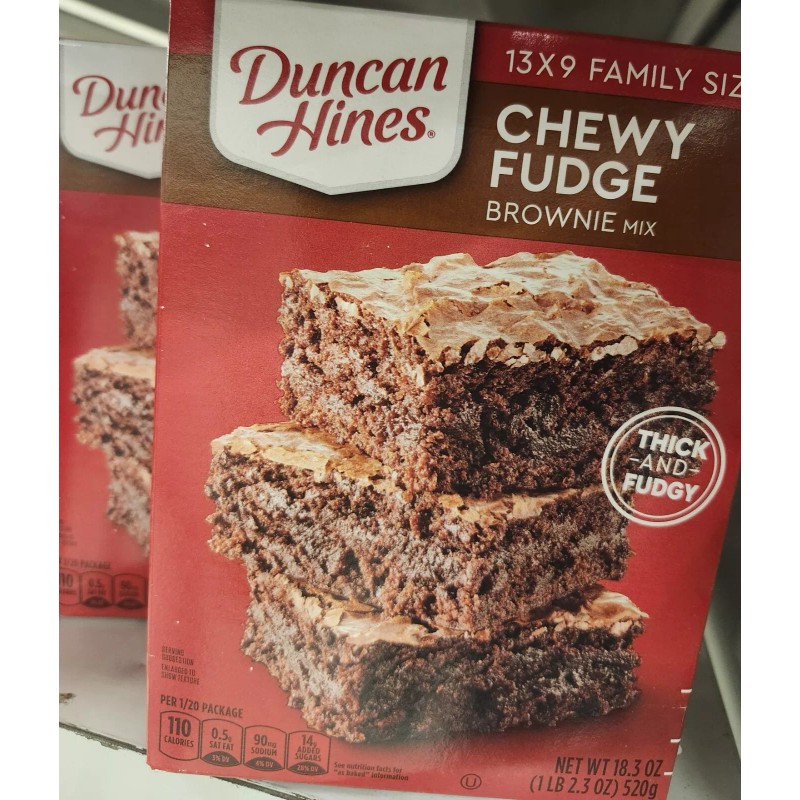Duncan Hines Brownie Mix, Fudge, 18.3 oz (Pack of 2)