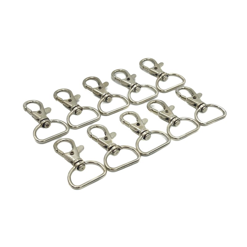 MAKRAMA Gancho Para Llavero Macrame 2cm (10 Pzas) (Plateado)