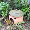 Terracotta Reptile Cave with Green Lid - 8 * 6