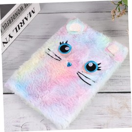 SEWACC Cartoon Plush Notebook for Writing Scrapbooking Cute Colorful Cat Design for Students Journals Travel Logs and Creative Projects Aesthetic Diary Supplies