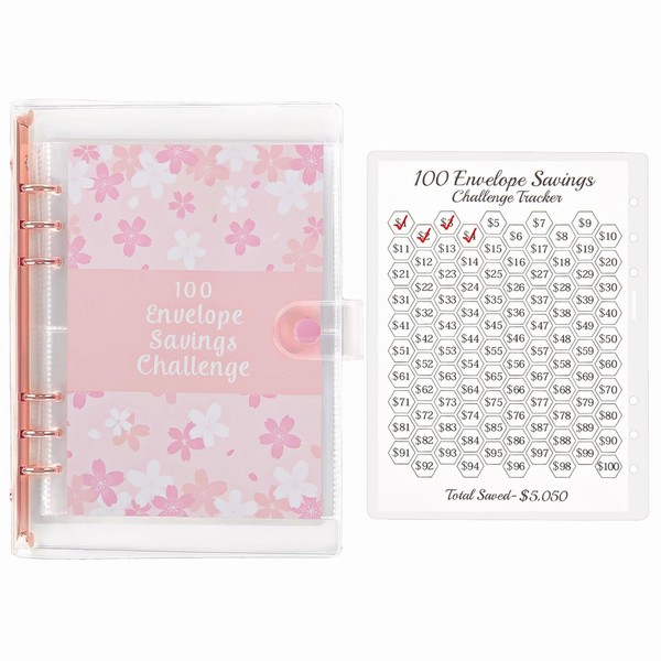 MZLUWM 100 sobres para ahorrar dinero, carpeta de 100 sobres