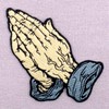 Praying Hands Patch Embroidered Applique Iron On Sew On Emblem