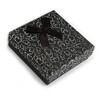 Avalaya Black/Silver with Silk Bow Heart Motif Card Pendant/Necklace/Brooch/Earring/Set Box