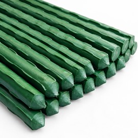 Garden Stakes for Tomatoes, Cucumbers & Climbing Plants – 20-Piece Metal Plant Supports for Vegetable Gardens & Vines