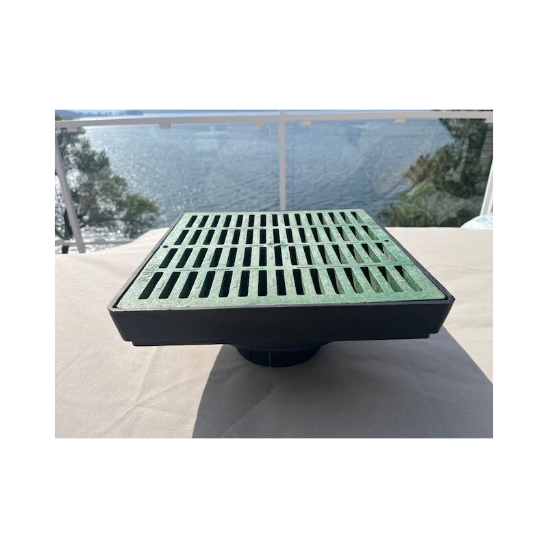 NDS 12-Inch Catch Basin w/Adapter +lock outlet adapter 3" 4"