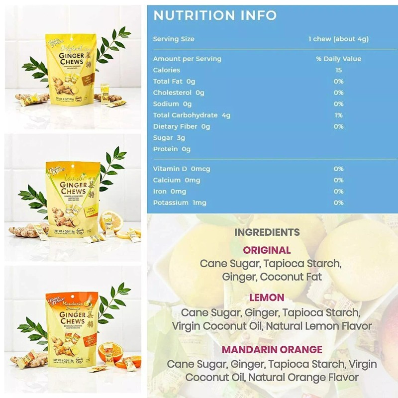 Prince of Peace Ginger Chews Candy Original ( 100% Natural