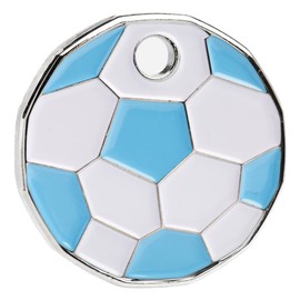 Harts 1 unit New Shape £1 coin Trolley Tokens Keyrings Supermarket Locker (Light Blue Football)