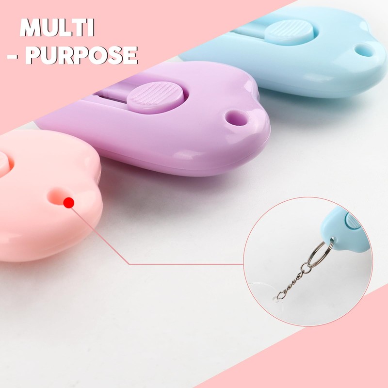 6 Pack Box Cutters Retractable - Cloud Mini Package Opener