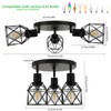 WILON Kitchen Light Fixtures Ceiling Mount, Black Ceiling Light Fixtures