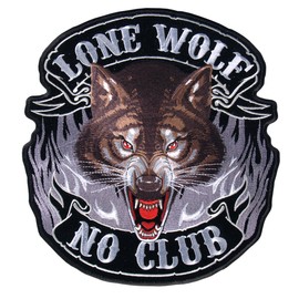 Hot Leathers PPA3850 Lone Wolf, No Club Patch 5" x 5"