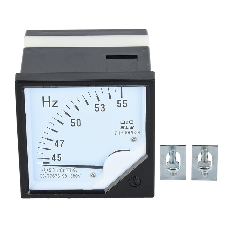 Square Panel Frequency Meter 45-55Hz AC 380V 1.5 High Accuracy