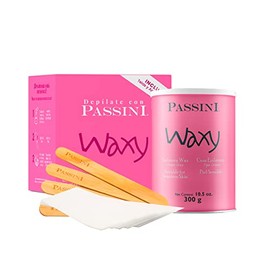 PASSINI Cera para depilar 300g PIEL SENSIBLE. Incluye aplicadores, inlcuye telas.