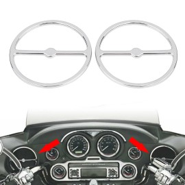 Unbranded Chrome Speaker Inner Fairing Cover For Harley Electra Tri Street Glide 1996-2013