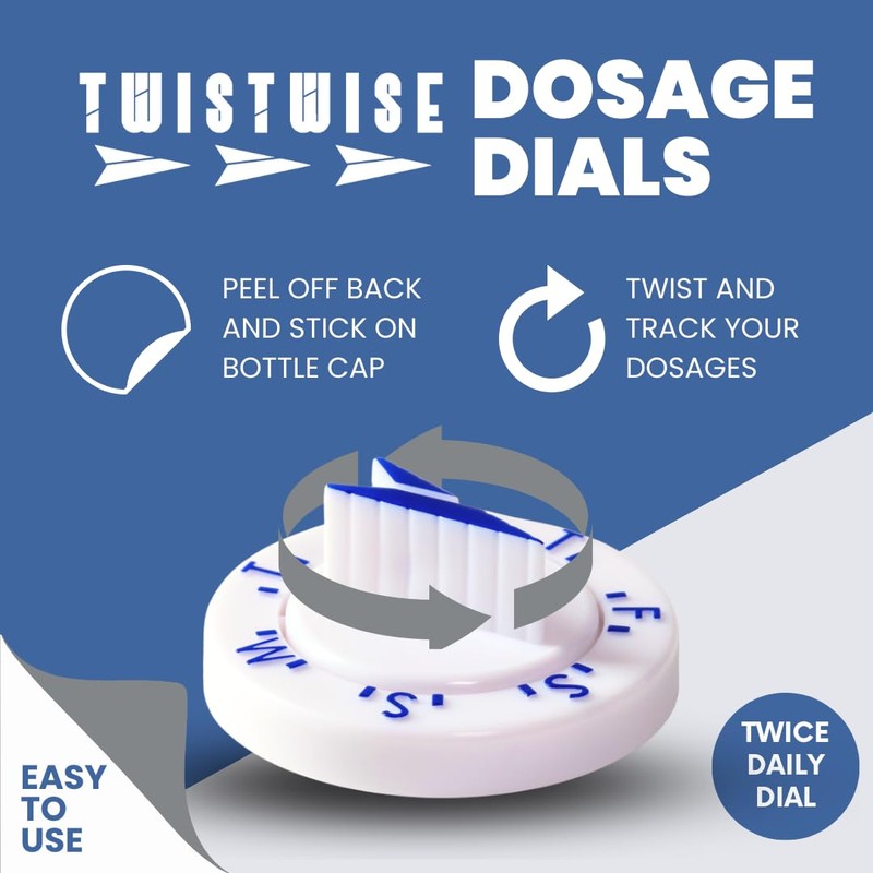 Twistwise™ Twice Daily Pill Reminder Dosage Dial - 3 Pack