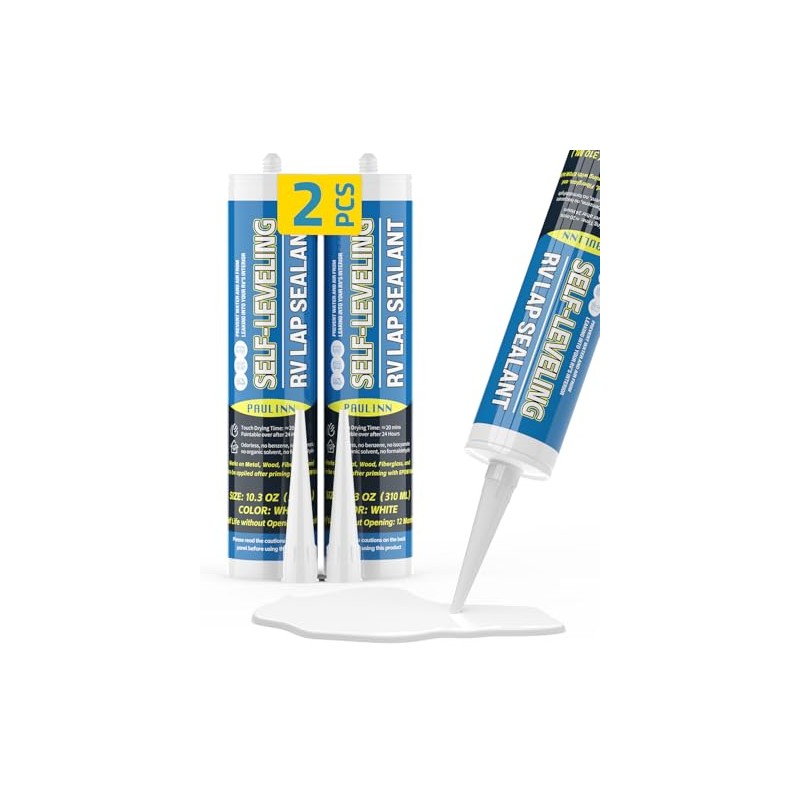 Self-Leveling RV Roof Sealant for Camper Repair - 2 Packs