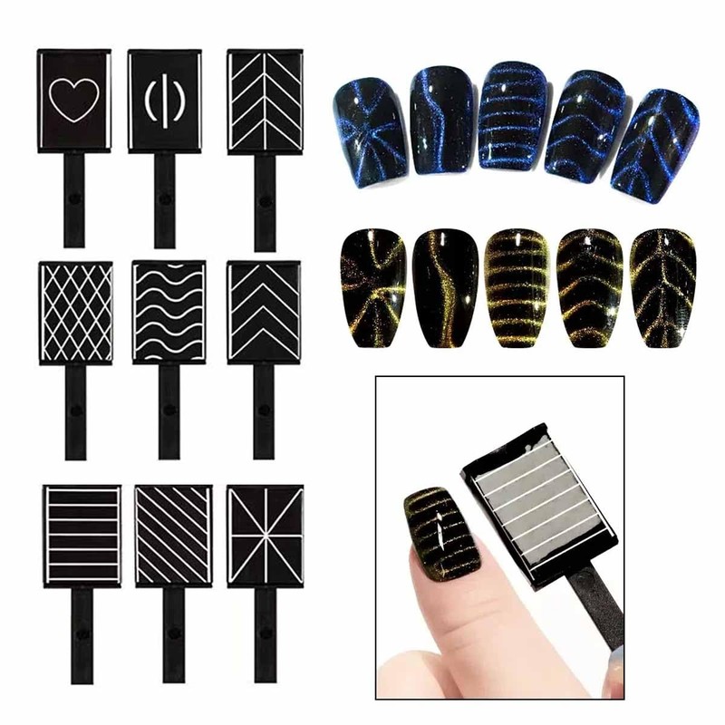 GiantGo 14-teiliges Magnetstift-Set für Nagelkunst, DIY 3D Magnetstifte für Katzenaugeneffekt,