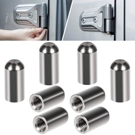 Door Pin Guides for Jeep Wrangler JK JKU JL JLU Sports Sahara Freedom Rubicon Unlimited & Gladiator JT 2/4-Door 2007-2018 2019 2020 2021 2022 2023 2024 Stainless Steel Hinge Bolts (8 Pcs)