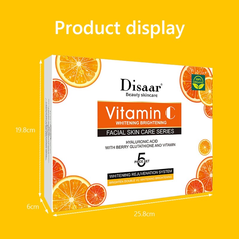 JasCherry 5-Piece Face Serum with Vitamin C Advanced Skin Care