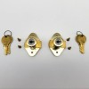 2x Eagle Drawer Locks 711 Bright Brass 7/8" L x