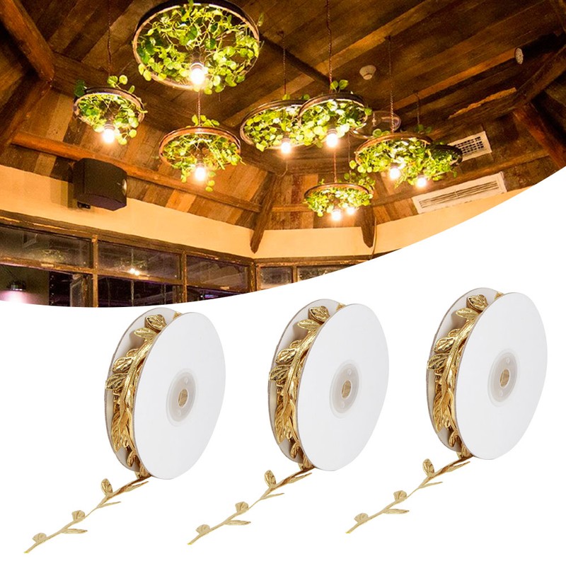 3 Roll Artificial Leaves Vine DIY Kindergarten Craft Wedding Decoration