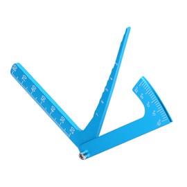 RC Car Camber Gauge, Blue Metal 3 in 1 RC Height and Wheel Rim Camber Adjustment Tool, RC Car Tools with Markings for RC Car Setup