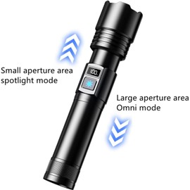 KEZU Rechargeable Waterproof Flashlight High Lumens 5 Modes LED Flashlight