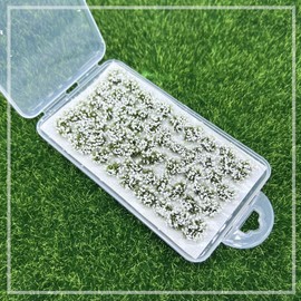 Woohome - 32 unidades de zacate estática modelo de zacate de pasto, racimo de flores, grupos de vegetación para bricolaje, arquitectura, modelo, tren, paisaje, ferrocarril, paisaje