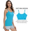 vislivin Women's Undershirt with Shelf Bra Cotton Tank Top Spaghetti
