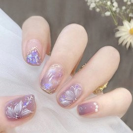 Nail Tip, 2024 False Nail Tip, Popular, Nail Sticker, 3D, Just Stick False Nails, Academic, Nail Tip, Reusable, Cute, Fashion, Wedding, Graduation, Coming-of-age Ceremony, Dating Design, 24 Set Nail