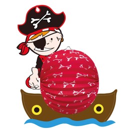 Idena - Pirate lantern, size 45 x 38 cm, paper, lantern, lantern parade, St. Martin, decoration