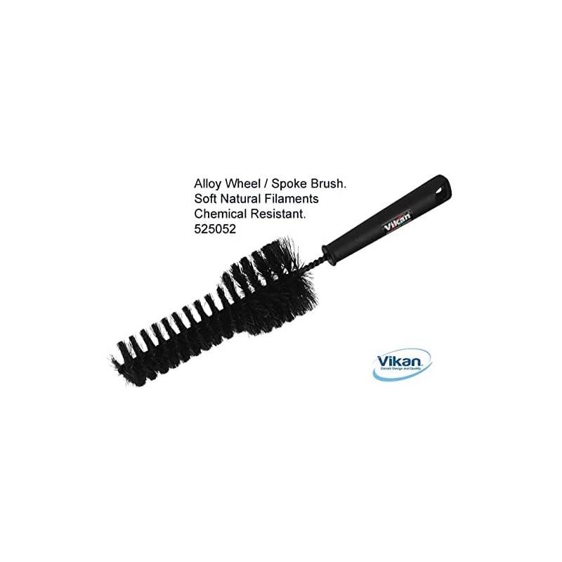Vikan 525052 Alloy Wheel Brush. Soft Natural Filaments Chemical Resistant