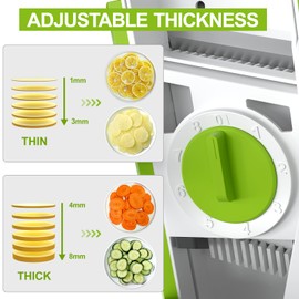 Safe Mandoline Slicer for Kitchen, Potato Chip Slicer,Vegetable Cucumber Slicer With Thickness Adjustable Kitchen Faster Slice Artifact (Only Slicer)